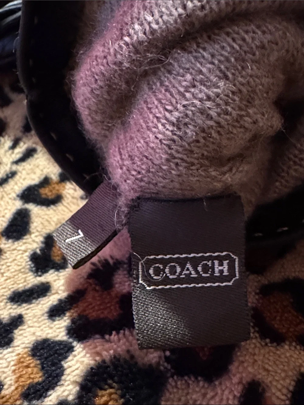 Coach Black Leather Women's Gloves with Button Accent